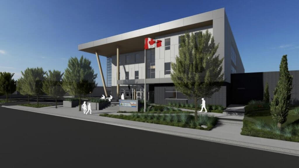 Rendering new RCMP Detachment Fort St. John BC